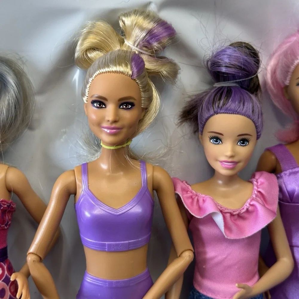 Mattel Fashion Barbie Dolls Lot of 4 2015-2018 Pink And Purple Prosthetic Leg‎